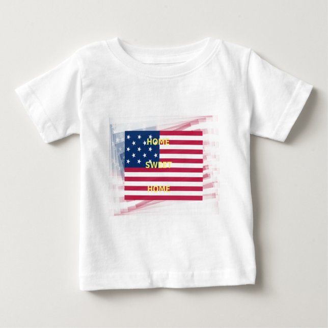 Camiseta De Bebé Impresión artística de la bandera de los Estados U