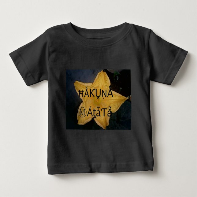 Camiseta De Bebé Impresión artística de la estrella dorada Hakuna M (Anverso)