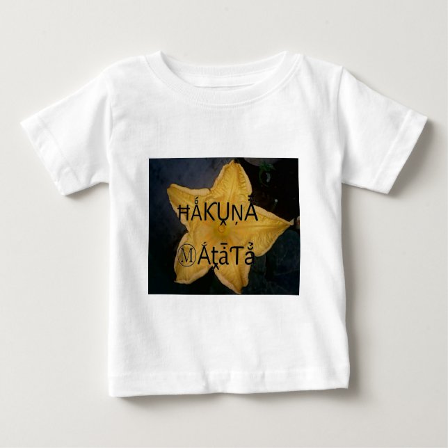 Camiseta De Bebé Impresión artística de la estrella dorada Hakuna M (Anverso)