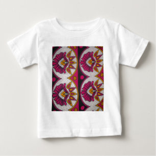 Camiseta De Bebé Impresión artística de motivos de tela africana co