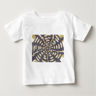 Camiseta De Bebé Impresión artística de patrón radial de lunares en