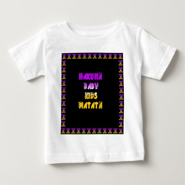 Camiseta De Bebé Impresión artística Hakuna Matata (Anverso)