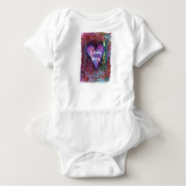 Camiseta De Bebé Impresión de animales cardíacos Bebé Tutu