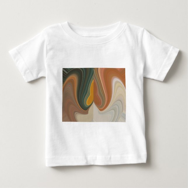 Camiseta De Bebé Impresión de arte abstracto retro (Anverso)