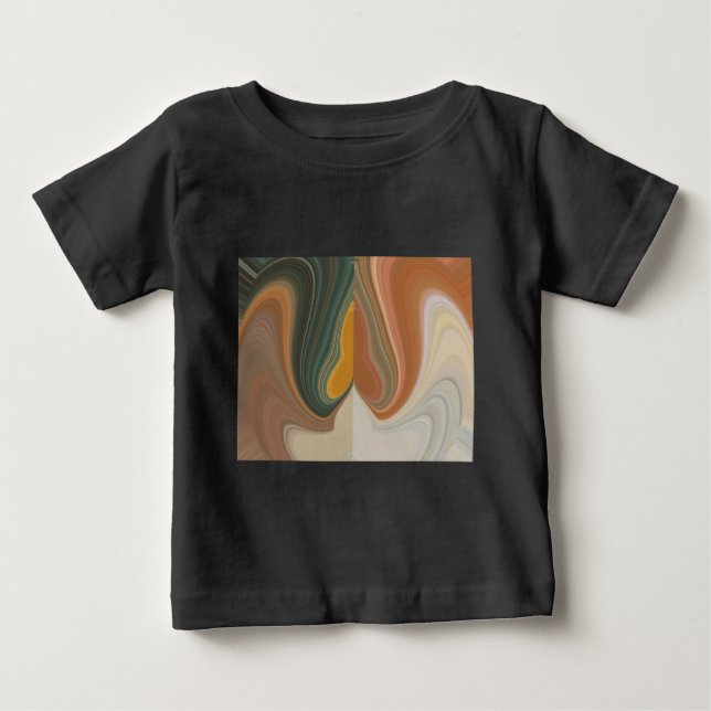 Camiseta De Bebé Impresión de arte abstracto retro (Anverso)