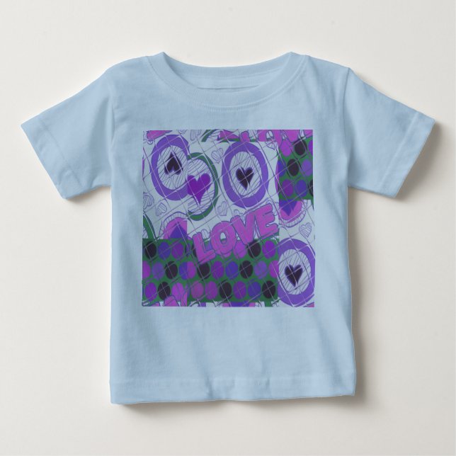Camiseta De Bebé Impresión de arte con motivo de amor (Anverso)
