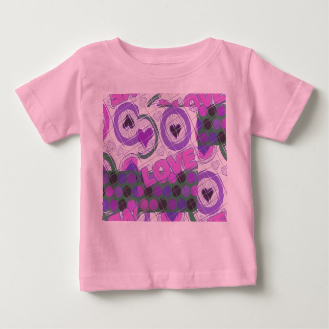 Camiseta De Bebé Impresión de arte con motivo de amor (Anverso)