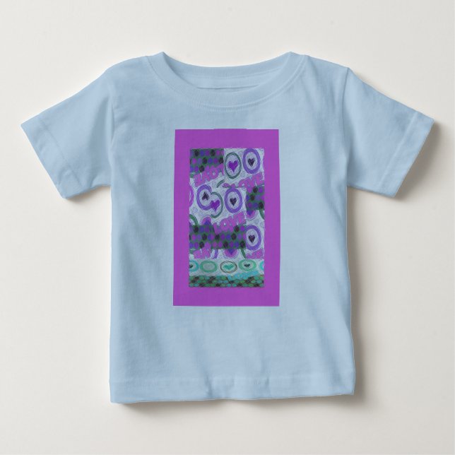 Camiseta De Bebé Impresión de arte con motivo de amor (Anverso)