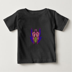 Camiseta De Bebé Impresión de arte de acuarela Rosa elegante