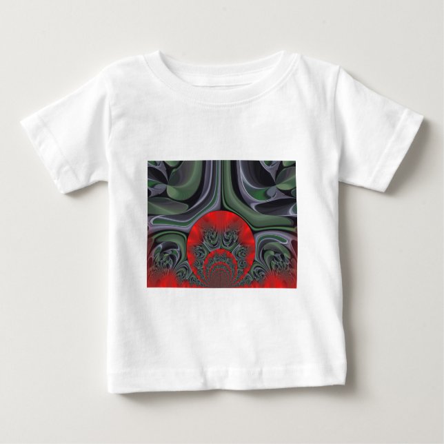 Camiseta De Bebé Impresión de arte de Aurora Roja (Anverso)