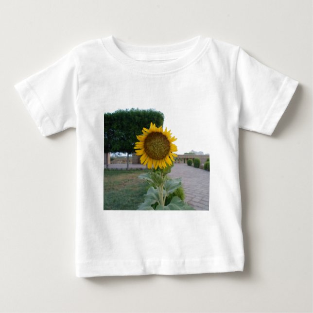Camiseta De Bebé Impresión de arte de girasol (Anverso)