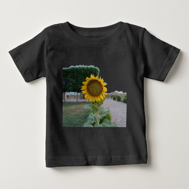 Camiseta De Bebé Impresión de arte de girasol (Anverso)