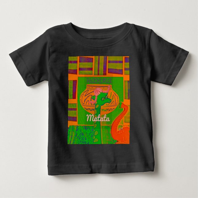 Camiseta De Bebé Impresión de arte de Hakuna Giraffe (Anverso)
