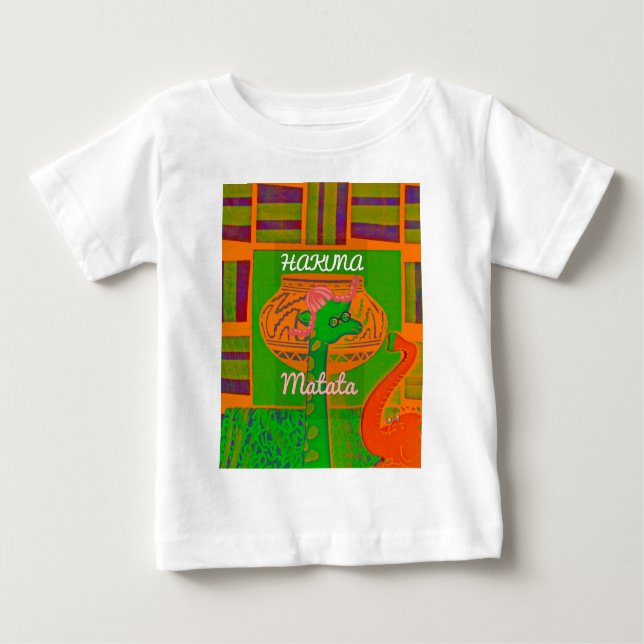 Camiseta De Bebé Impresión de arte de Hakuna Giraffe (Anverso)
