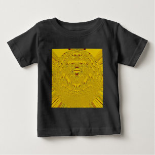 Camiseta De Bebé Impresión de arte de la cabeza del león dorado