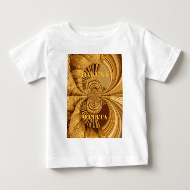 Camiseta De Bebé Impresión de arte de la jirafa dorada (Anverso)