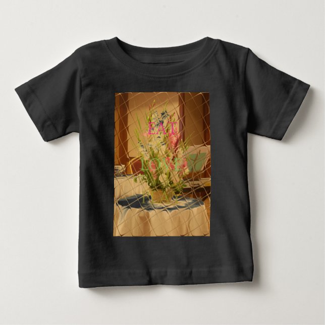 Camiseta De Bebé Impresión de arte de los floros reflejados (Anverso)