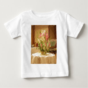 Camiseta De Bebé Impresión de arte de los floros reflejados