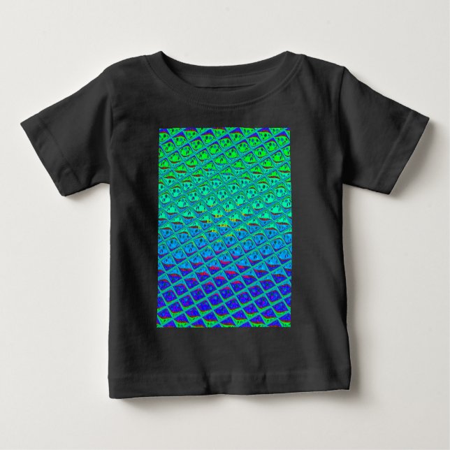 Camiseta De Bebé Impresión de arte en el estilo de la sirena azul i (Anverso)