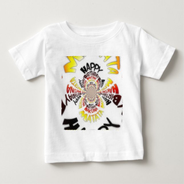 Camiseta De Bebé Impresión de arte en el kaleidoscope de cumpleaños (Anverso)