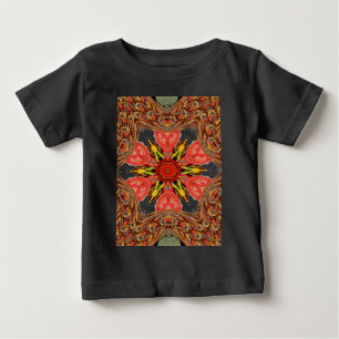 Camiseta De Bebé Impresión de arte floral Doodle