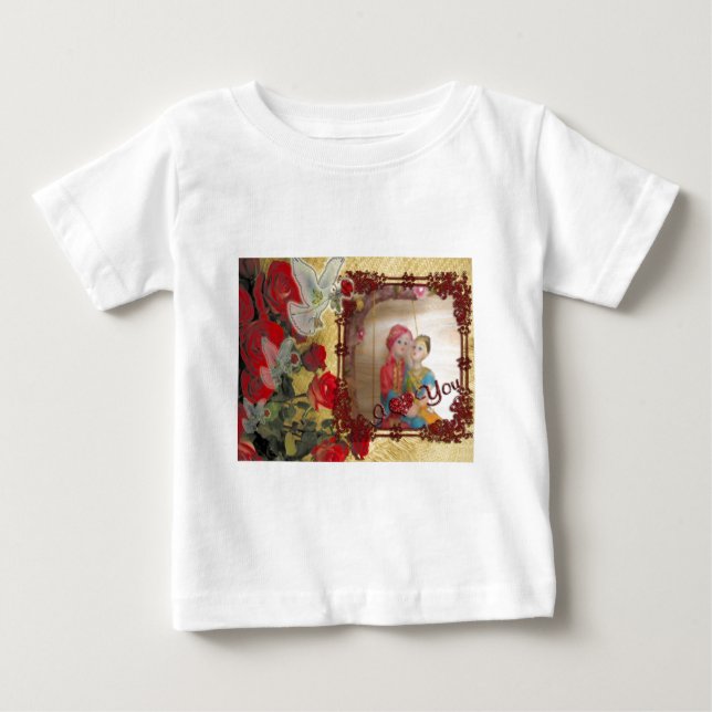 Camiseta De Bebé Impresión de arte gráfico con retrato de muñeca bo (Anverso)