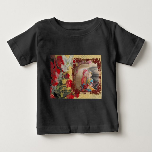 Camiseta De Bebé Impresión de arte gráfico con retrato de muñeca bo (Anverso)