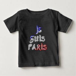 Camiseta De Bebé Impresión de arte Je Suis París
