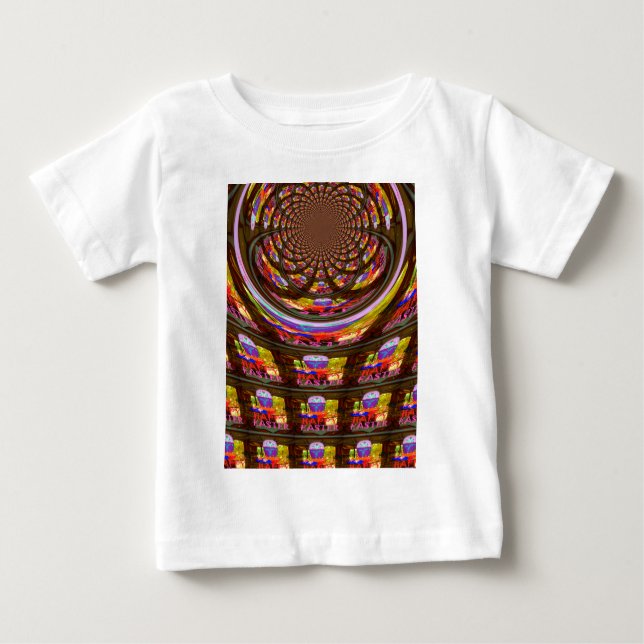 Camiseta De Bebé Impresión de arte psicodélica de Pascua Kaleidosco (Anverso)
