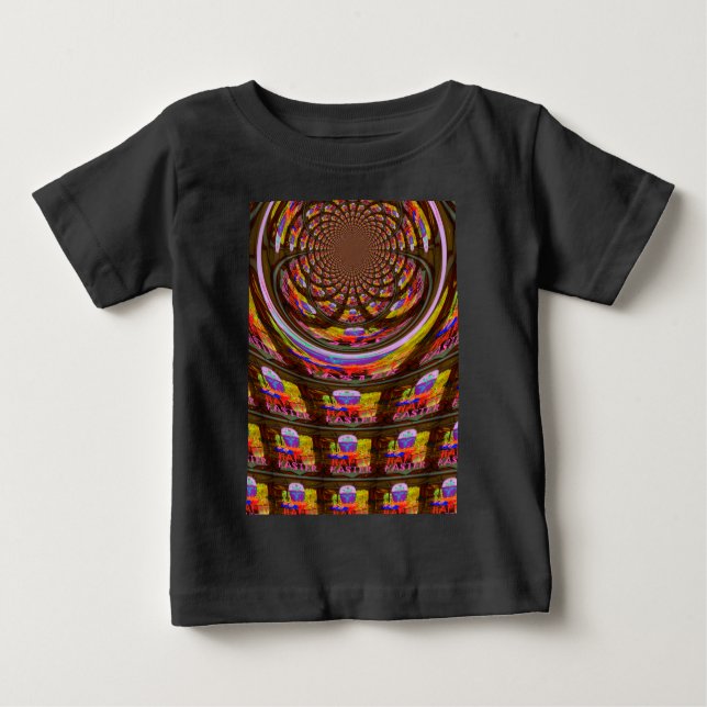 Camiseta De Bebé Impresión de arte psicodélica de Pascua Kaleidosco (Anverso)