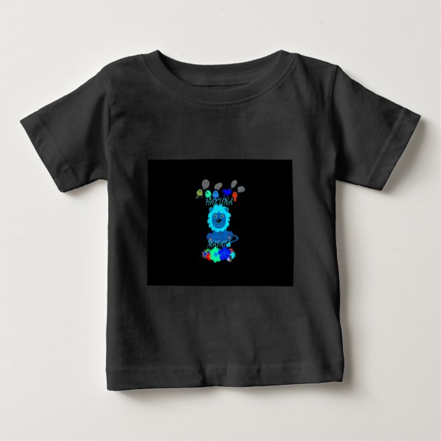 Camiseta De Bebé Impresión de arte sobre el león de Hakuna Matata (Anverso)