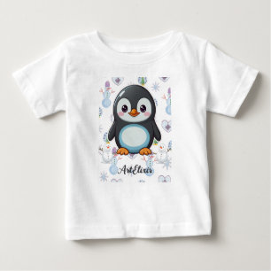Camiseta De Bebé Impresión de bebé pingüino kawaii