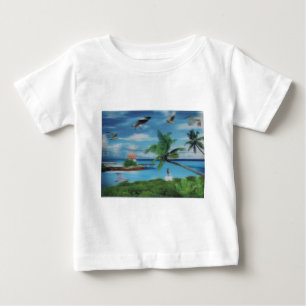 Camiseta De Bebé Impresión de escenas de playa tropical