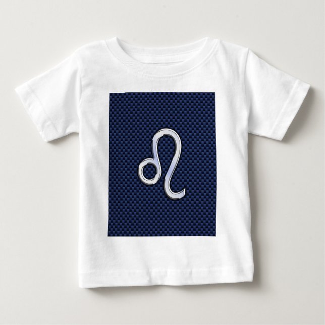 Camiseta De Bebé Impresión de fibra de carbono de la Marina de Símb (Anverso)