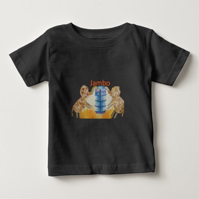 Camiseta De Bebé Impresión de Jambo Jumbo African Kids Elephants (Anverso)