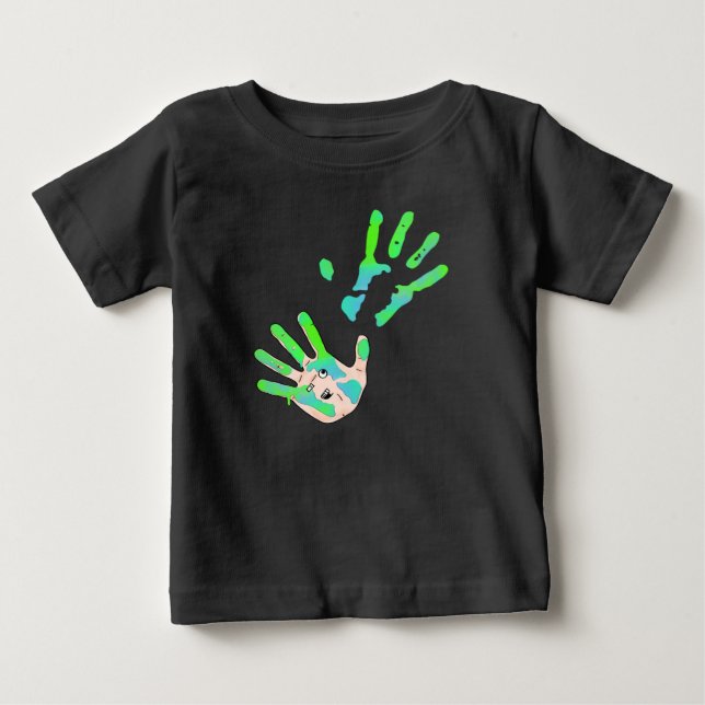 Camiseta De Bebé Impresión de la mano (Anverso)
