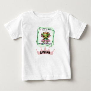 Camiseta De Bebé Impresión de princesa de rana Kawaii linda
