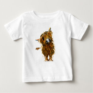 Camiseta De Bebé Impresión de vaca Highland T-SHiRT ' CoooWeee '