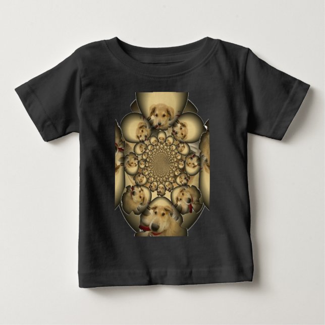 Camiseta De Bebé Impresión del arte del kaleidoscopio de cobre (Anverso)