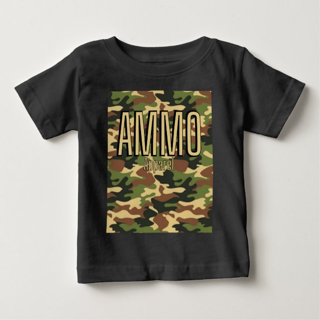Camiseta De Bebé Impresión del ejército clásico de ropa de AMMO (Anverso)