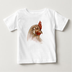 Camiseta De Bebé Impresión del gallo en la camiseta del bebé