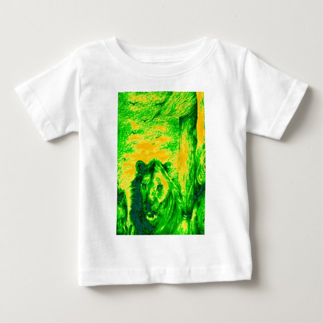 Camiseta De Bebé Impresión fluorescente sobre el arte de la visión  (Anverso)