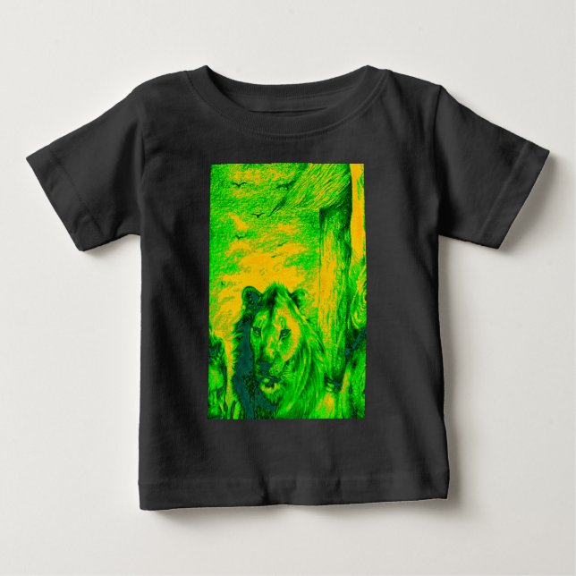 Camiseta De Bebé Impresión fluorescente sobre el arte de la visión  (Anverso)