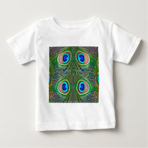 Camiseta De Bebé Impresión Kaleidoscope de plumas de pavo real