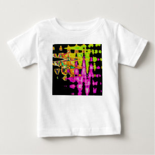 Camiseta De Bebé Impresión Poster de arte de Neon Glitch Resumen
