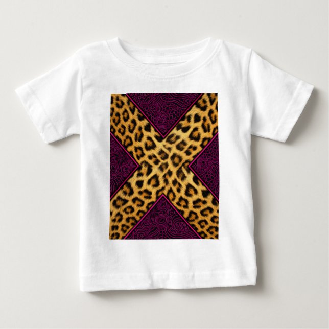 Camiseta De Bebé Impresión X del guepardo (Anverso)