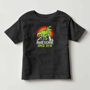 Camiseta De Bebé Impresionante Desde 2018 Dinosaurio 5 Años Cumplea