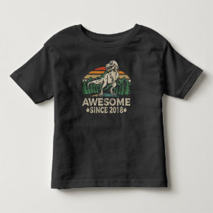 Camiseta De Bebé Impresionante desde 2018 Dinosaurio 6 años 6 cumpl