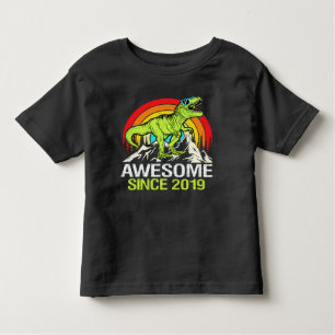 Camiseta De Bebé Impresionante desde 2019 Dinosaurio 4 años cuarto 