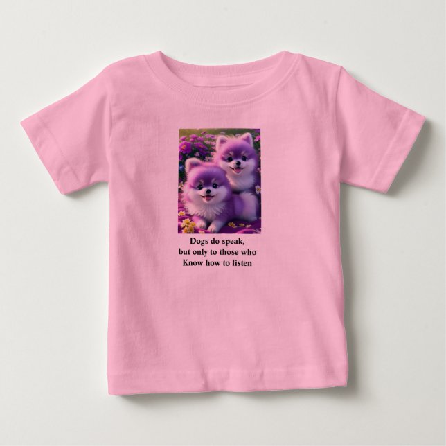 Camiseta De Bebé Impresiones atractivas: Donde los perros se convie (Anverso)